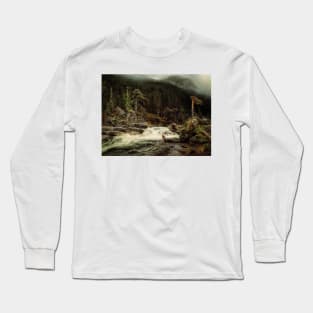 Waterfall in Telemark by August Cappelen Long Sleeve T-Shirt